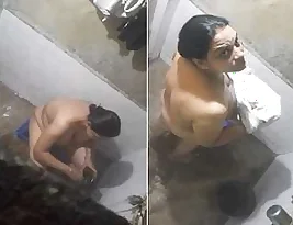 Big breasted Indian house wife accidentally gets some water on her breasts with a sprinkle attachment on her shower wash Attachment.