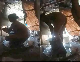 Watch homemade videos of wife’s sister in the village boudi bathing