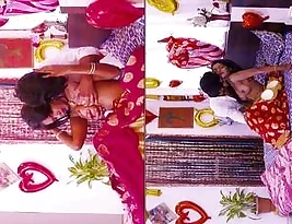 Hot scene of Boudi in the river water