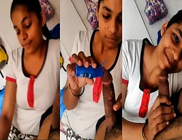 Young Indian girl with an oily body brings pleasure to herself and others.