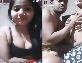 Steamy webcam show with an Indian house wife and her husband.