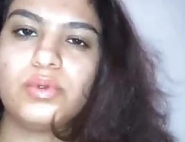 A black girl from India showing and exploring her close pussy