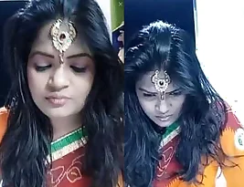 Beautiful Indian woman having sex with her lover while performing in front of the camera with great lust.