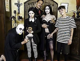 This is a clip from FamilyStrokes with Excentric Goth Horizon where we see Halloween scenes.