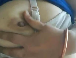 Marriage sister enjoys breast play with her cousin.