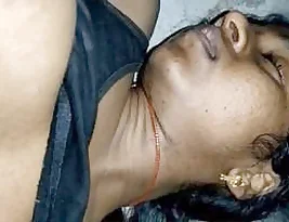 An Indian woman gets pleasure from sex with her boyfriend and has cum on her body.
