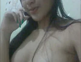 A beautiful Indian woman has fun with her big beautiful bouncing boobs.