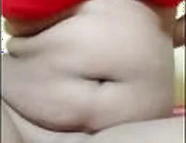 Big natural breasts of a Indian girl showing during a video call.