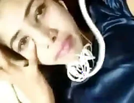 Pretty girl showing her big boobs and wet pussy