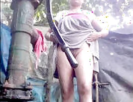 Pretty village bhabi from Desire Village showing her private parts