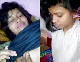 Pretty Indian woman flashing her charms to her lover