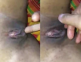 Pretty Indian wife shaved and fingered by her husband with her moaning as evidence.
