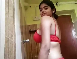An Indian girl showing off her breasts and sexy look