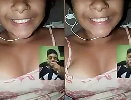 A sexually liberated woman making a video call, just watch it.