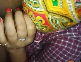 BeautifulIndian Bhabhi performs live show with big breast and blow job.