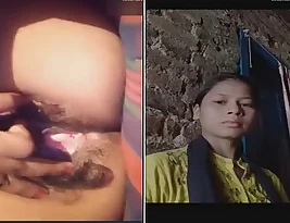 A hot village girl records herself in the nude to post her private parts online.
