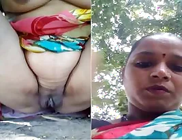 Amateur video of an Indian village woman showing her body parts.
