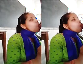 Amateur Indian girl giving blow job and getting fucked in real sex video series