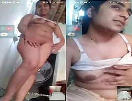 A Pakistani woman exposes her naked body and masturbates with her fingers. Part 2