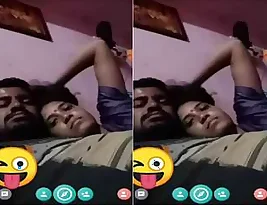 Intimacy and masturbation with the help of video calling between lovers Part 4