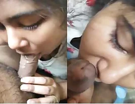 Hot girl shows her nude body and gives a blow job in part 1.