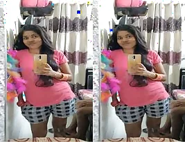 Beautiful Indian wife shows her body.