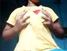 A village girl from a rural area exposes her big breasts and vagina.