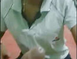 A skinny woman gives a hot blowjob to her lover.
