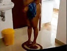 Aunty getting herself into trouble after a bath.