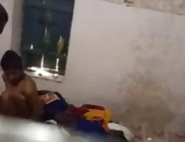 Secret recording of a married couple’s intimate moment by their neighbors in Hindi.