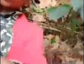 An Indian beauty having hot sex in the woods